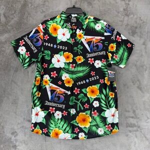 In-N-Out Burger Shirt Mens L 75th Anniversary Black Floral Button-Down NEW